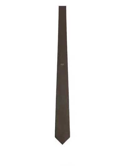 Fursac Silk Tie In Brown
