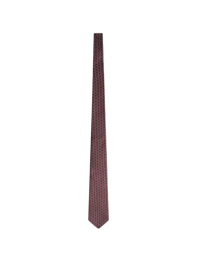 Fursac Silk Tie In Burgundy
