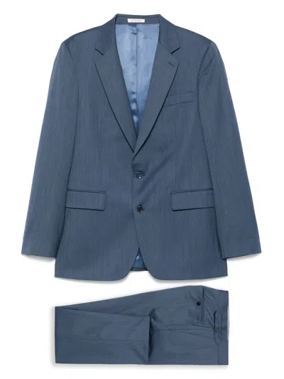 Fursac Single-breasted Suit In Blue