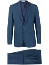 Fursac Single-breasted Suit In Blue