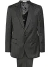 Fursac Single-breasted Virgin Wool Suit In Grey