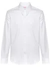 Fursac Straight-point Collar Cotton Shirt In White