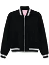 Fursac Bomberjacke Mit Gestreiftem Detail In Schwarz