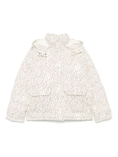 Fursac Gefütterte Jacke Mit Streifen In Brown