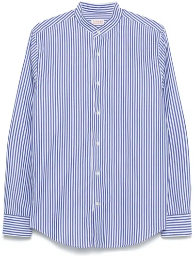 Fursac Striped Shirt In Blue