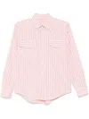 Fursac Striped Shirt In Pink