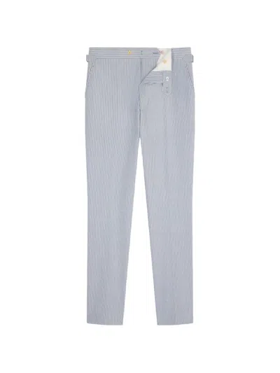 Fursac Striped Straight-leg Trousers In White