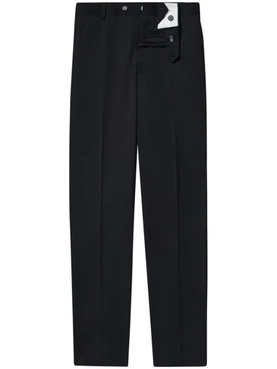 Fursac Tapered-leg Virgin Wool Trousers In Black