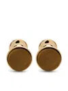 Fursac Tiger Eye Cufflinks In Gold