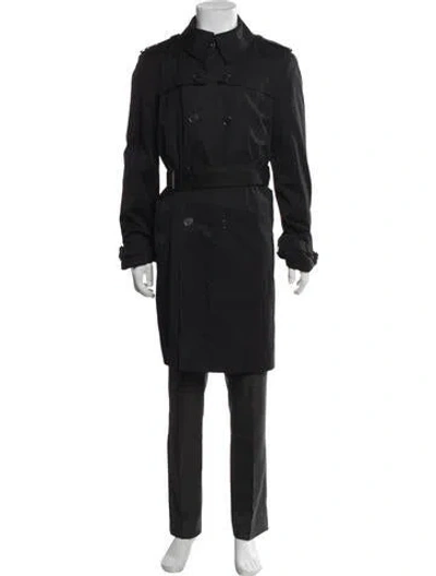 Pre-owned Fursac Trench Coat In Black