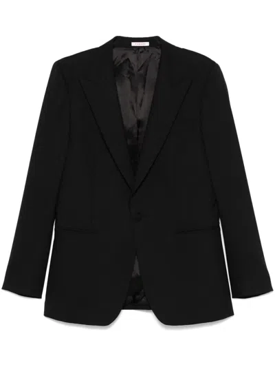 Fursac Check-pattern Blazer In Black