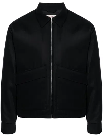 Fursac Twill Shirt Jacket In Blue