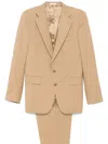 Fursac Twill-weave Suit In Brown
