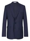 Fursac Two-button Wool Suit In Blue