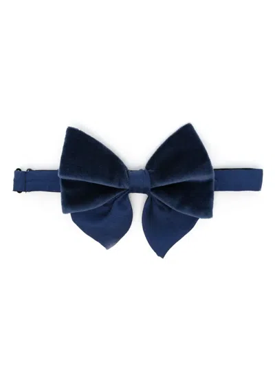 Fursac Velvet Bow Tie In Blue