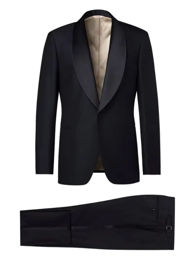Fursac Virgin Wool Suit In Blue