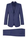 Fursac Virgin Wool Suit In Blue
