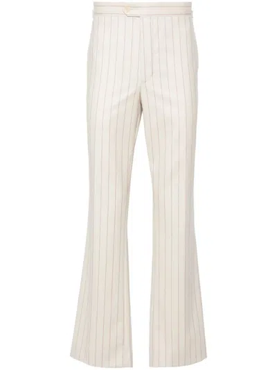 Fursac Virgin Wool Tailored Trousers In Neutrals