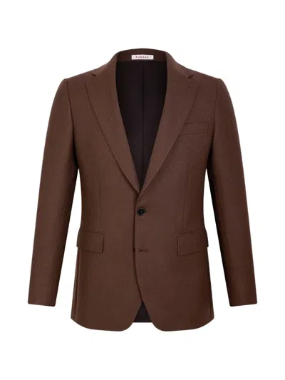Fursac Virgin Wool-blend Blazer In Brown