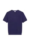 Fursac Waffle-texture T-shirt In Blue