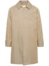Fursac Water-repellent Cotton Coat In Neutrals