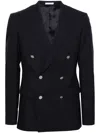 Fursac Wool Double-breasted Blazer In Blau