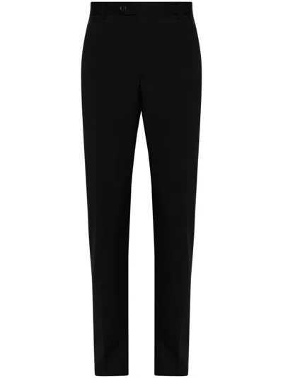 Fursac Wool Serge Trousers In Black