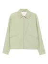 Fursac Zip-up Shirt Jacket In Green