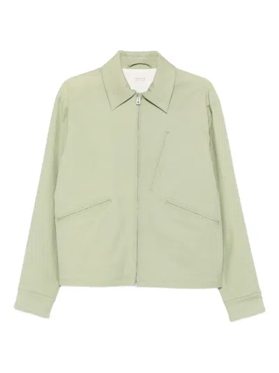 Fursac Zip-up Shirt Jacket In Green