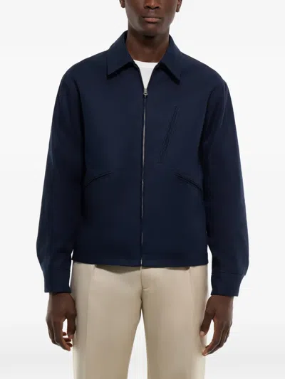 Fursac Zip-fastening Lightweight Jacket In Blue