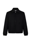 Fursac Zip-front Spread-collar Jacket In Black