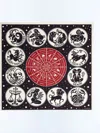 Fursac Zodiac-print Pocket Square In Multi