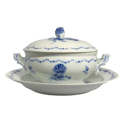 Pre-owned Furstenberg Porcelain Alt  Lottine Round Tureen In Gray