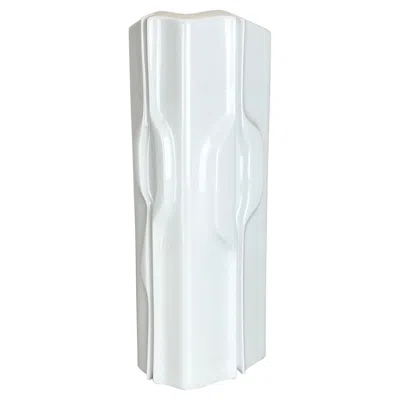 Pre-owned Furstenberg Porcelain Large Op Art Vase Porcelain German Vase By Fürstenberg Ceramics, Germany, 1970s In Transparent