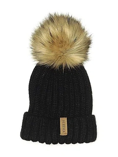 Pre-owned Furtalk Beanie Hat In Black