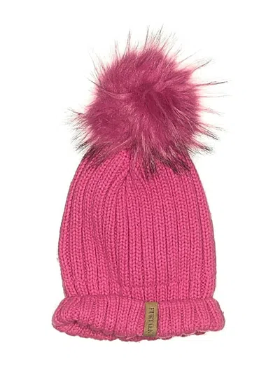 Pre-owned Furtalk Beanie Hat In Pink