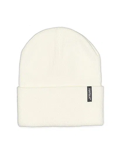 Pre-owned Furtalk Beanie Hat In White