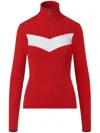 Fusalp Andromede Ribbed-knit Half-zip Sweater In Rot