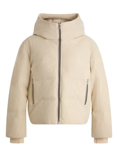Fusalp Barsy Hooded Corduroy Ski Jacket In Neutral