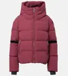 Fusalp Barsy Velvet-trimmed Down Ski Jacket In Burgundy
