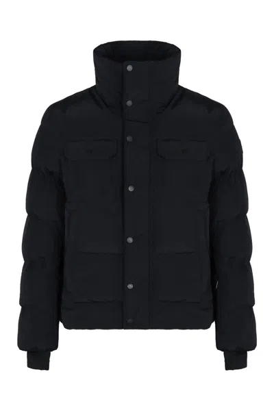 Fusalp Black Down Jacket Carlo With High Collar