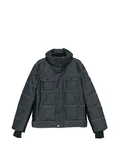 Fusalp Carlo Denim Quilted Contrast-stitch Ski Jacket In Blue