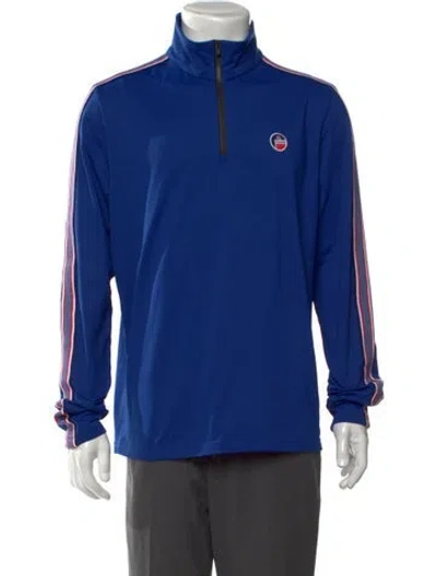 Pre-owned Fusalp Collar Long Sleeve Polo Shirt In Blue