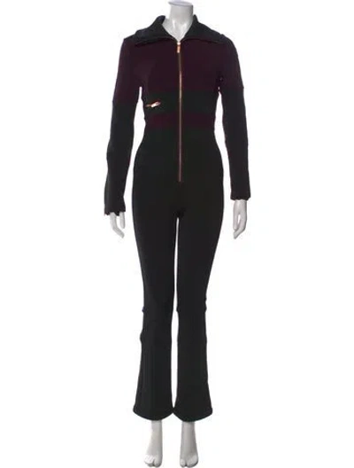 Pre-owned Fusalp Colorblock Pattern Ski Suit In Black