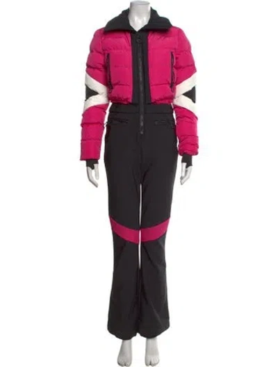 Pre-owned Fusalp Colorblock Pattern Ski Suit In Black