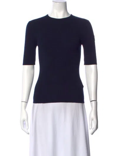 Pre-owned Fusalp Crew Neck Short Sleeve Top In Blue