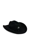 Fusalp Curved-brim Eyelet Cowboy Hat In Black