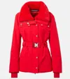 Fusalp Dessa Faux Fur-trimmed Ski Jacket In Red