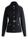 Fusalp Diamara Belted Bomber Jacket In Black