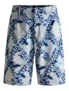 Fusalp Diamond-pattern Tie-dye Shorts In White